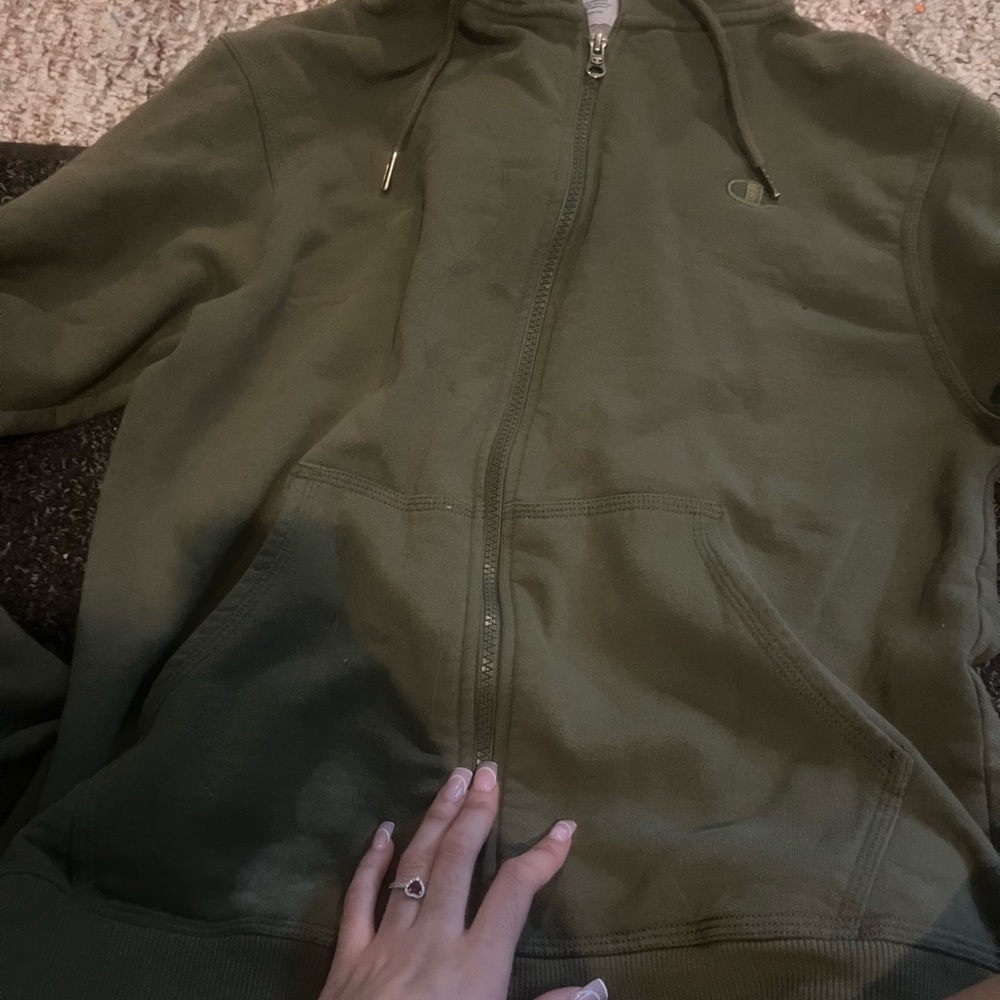 Champion Women's Green Hoodie Jacket